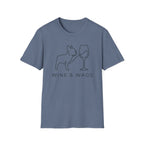 Wine & Wags T-Shirt — Dog and Wine Glass Tee
