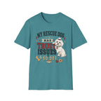 My Rescue Dog Has Trust Issues T-Shirt —Maltese Rescue Dog Owner Tee