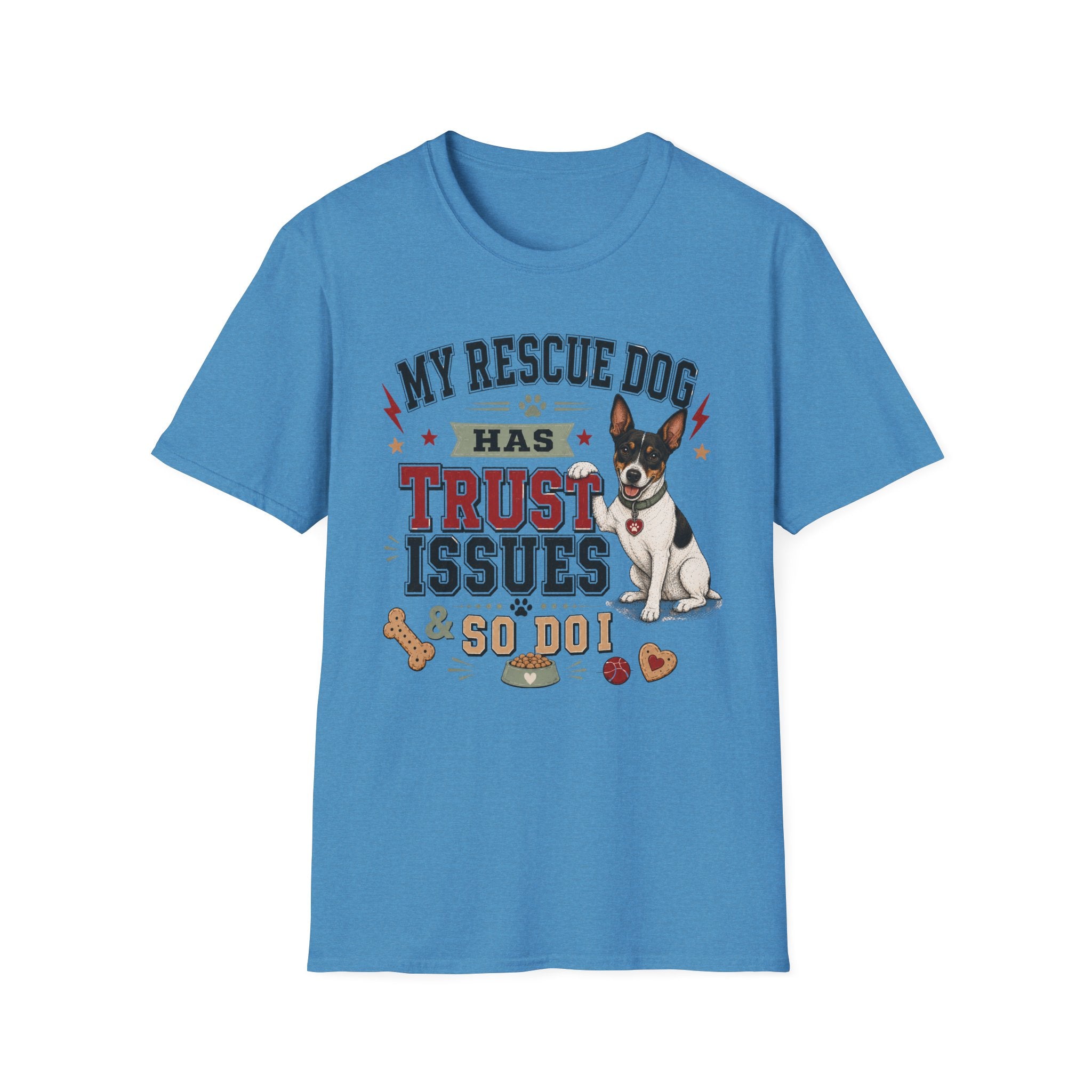 My Rescue Dog Has Trust Issues T-Shirt —Rat Terrier Rescue Dog Owner Tee