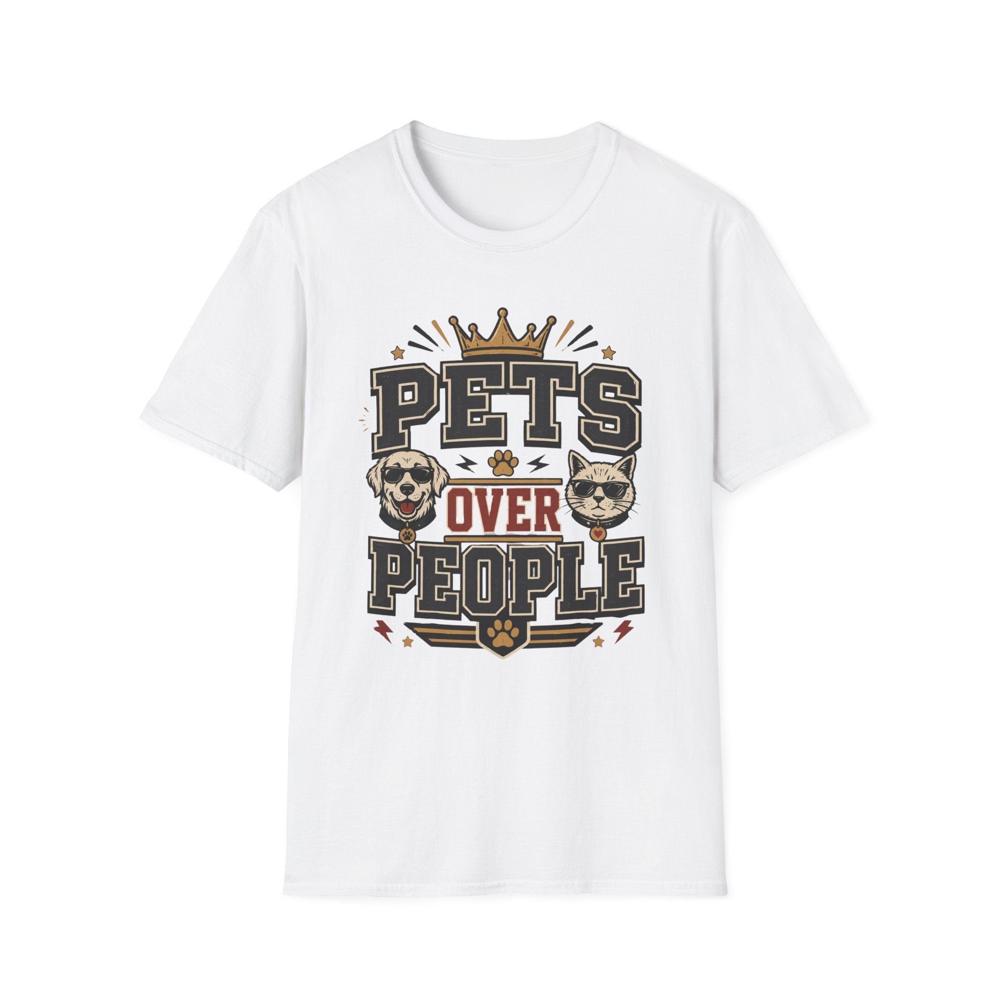 Pets Over People T-Shirt — Funny Dog & Cat Lover Tee