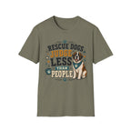 Rescue Dogs Judge Less Than People T-Shirt — Cute St. Bernard Rescue Tee