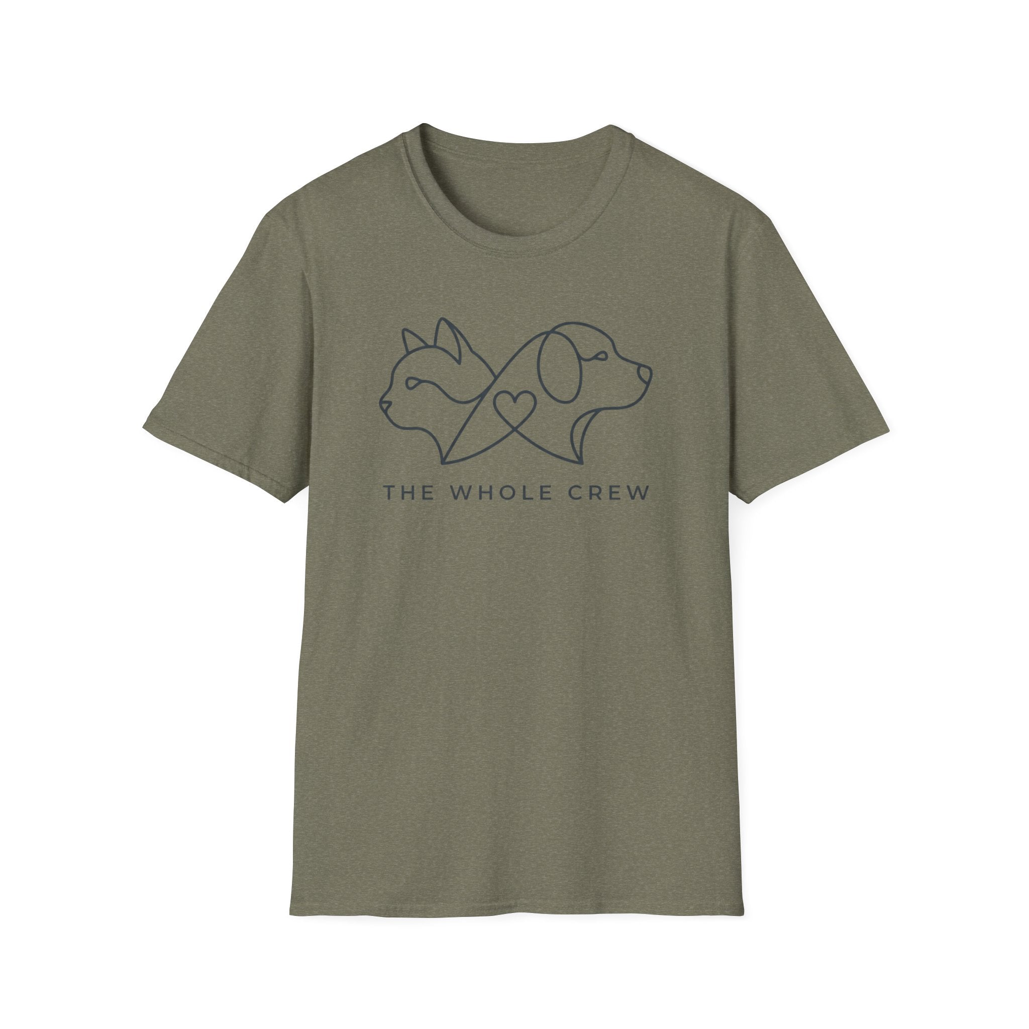 Dog & Cat Crew T‑Shirt — The Whole Crew Pet Lover Tee
