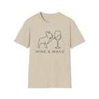 Wine & Wags T-Shirt — Dog and Wine Glass Tee