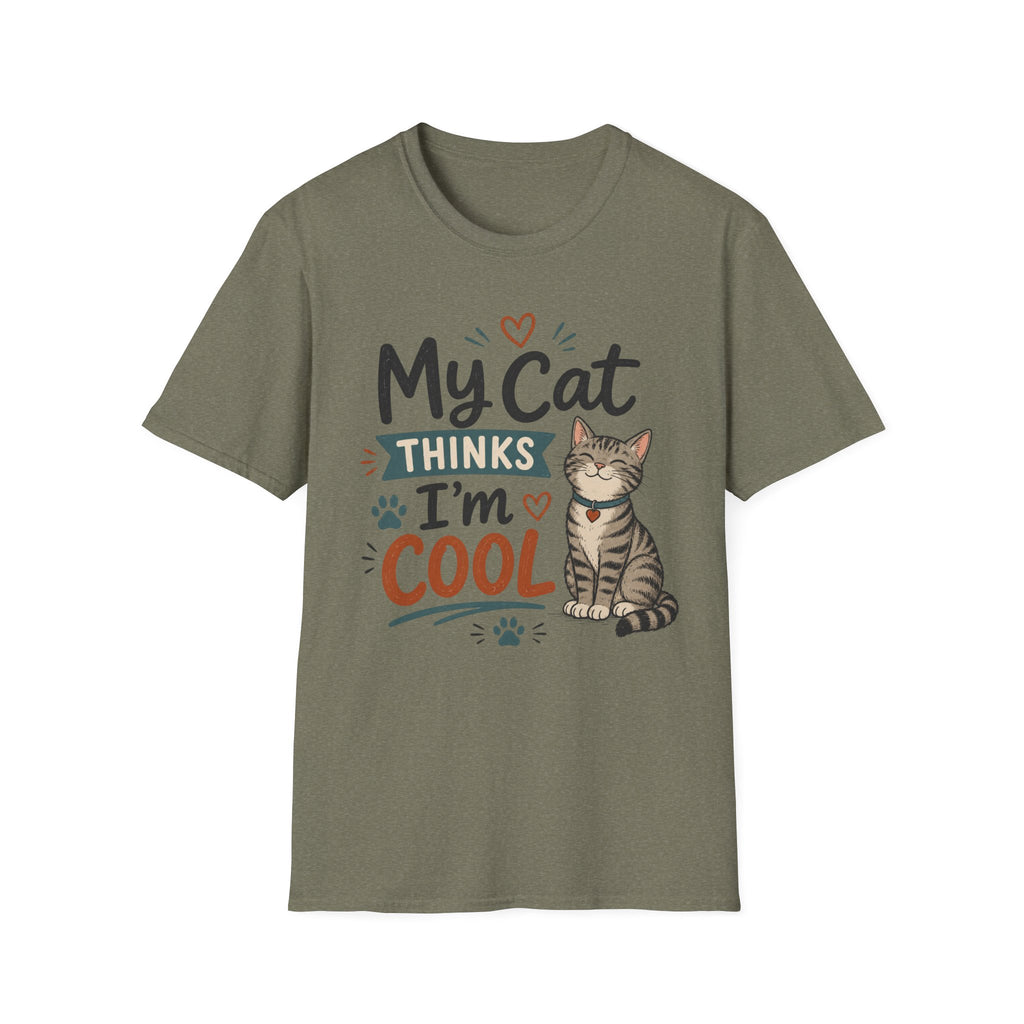 My Cat Thinks I’m Cool T-Shirt – Cute Cat Lover Graphic Tee