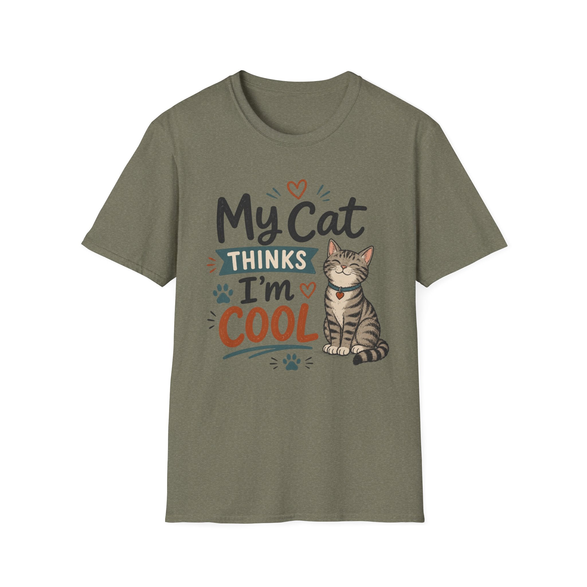 My Cat Thinks I’m Cool T-Shirt – Cute Cat Lover Graphic Tee