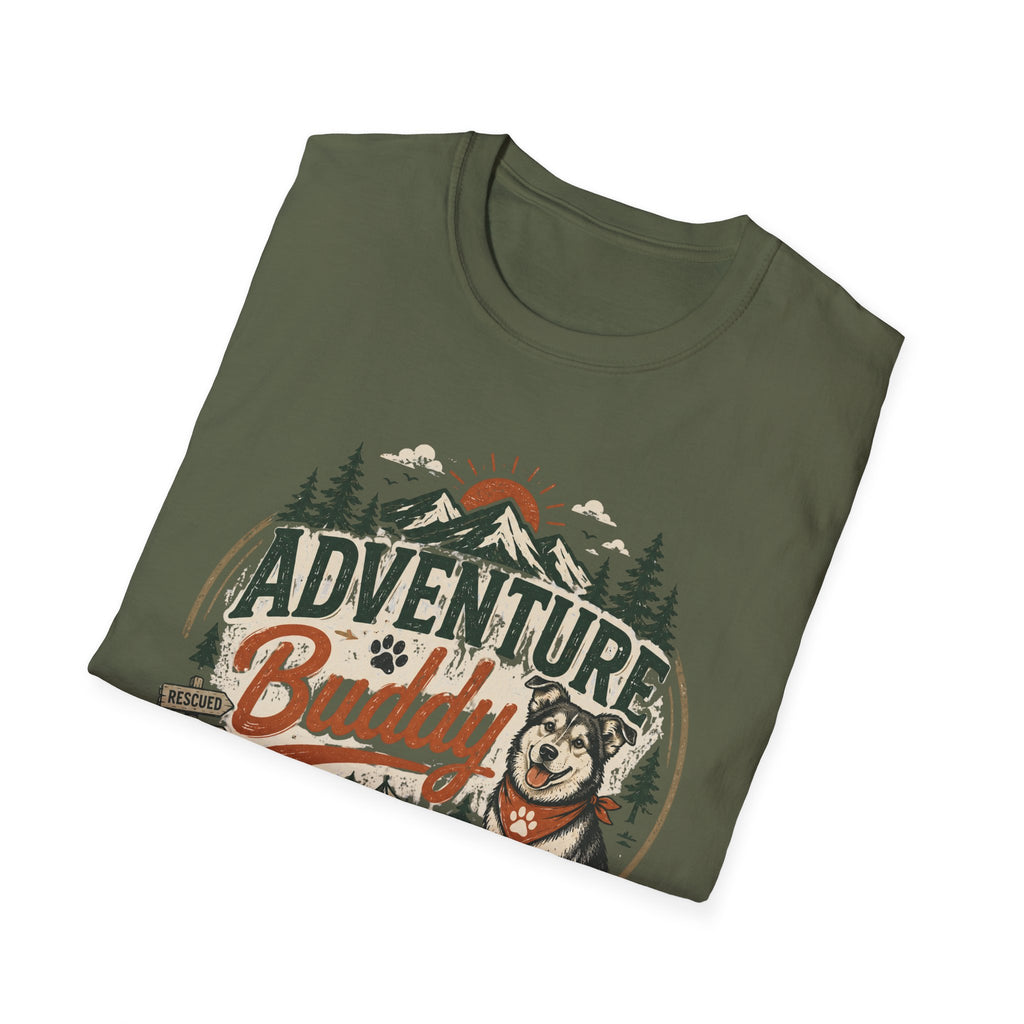 Adventure Buddy T-Shirt — Shelter Edition Dog Hiking Tee