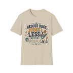 Rescue Dogs Judge Less Than People T-Shirt — Cute Bull Dog Rescue Tee