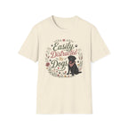 Easily Distracted By Dogs T-Shirt — Cute Black Lab Floral Dog Lover Tee