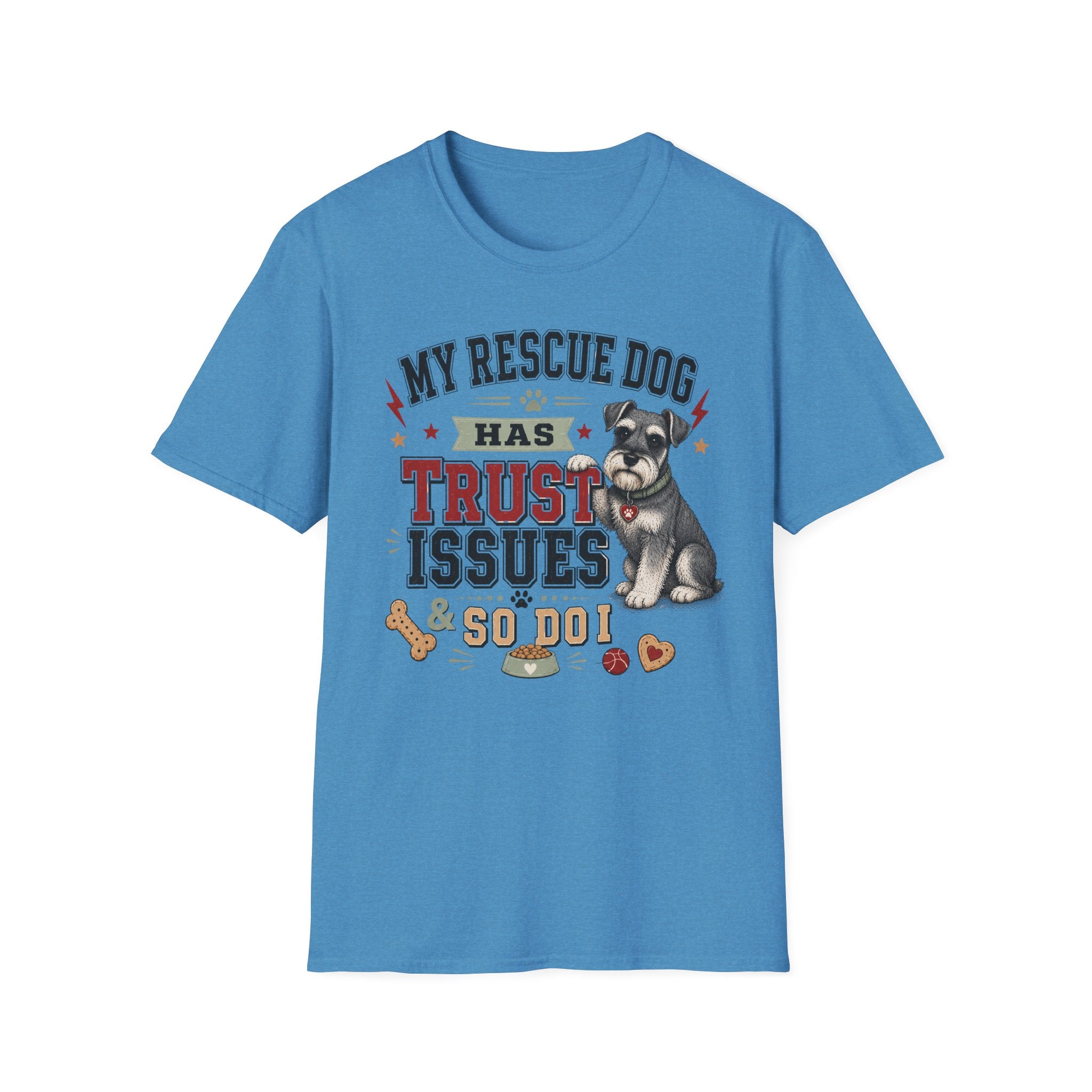 My Rescue Dog Has Trust Issues T-Shirt —Schnauzer Rescue Dog Owner Tee