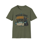 Rescue Dogs Judge Less Than People T-Shirt — Cute Scottie Rescue Tee