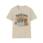 Rescue Dogs Judge Less Than People T-Shirt — Cute Golden Doodle Rescue Tee