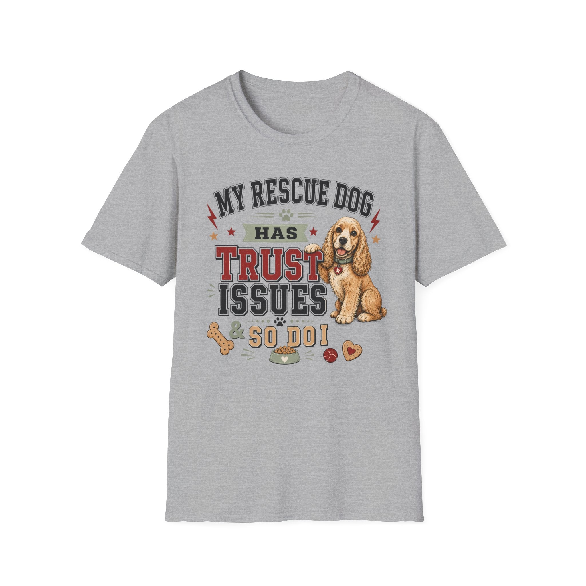 My Rescue Dog Has Trust Issues T-Shirt —Cocker Spaniel Rescue Dog Owner Tee