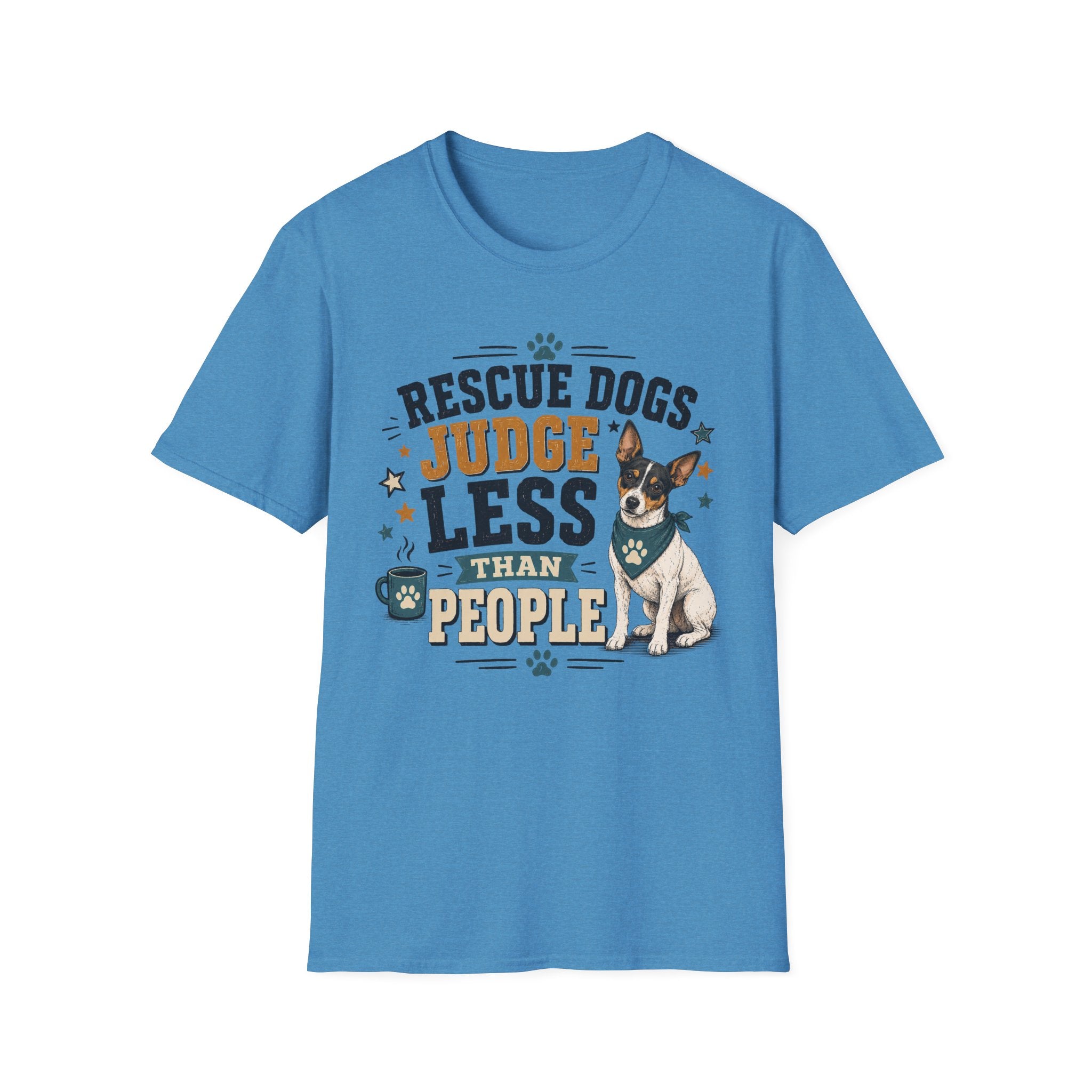 Rescue Dogs Judge Less Than People T-Shirt — Cute Rat Terrier Rescue Tee