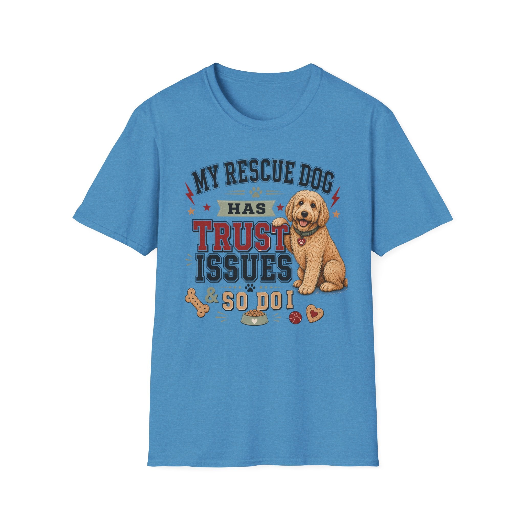 My Rescue Dog Has Trust Issues T-Shirt —Golden Doodle Rescue Dog Owner Tee