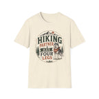 Hiking Partner Has Four Legs T-Shirt — Husky Dog Lover Outdoor Tee