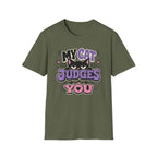 'My Cat Judges You' Cute Funny Cat Graphic Tee