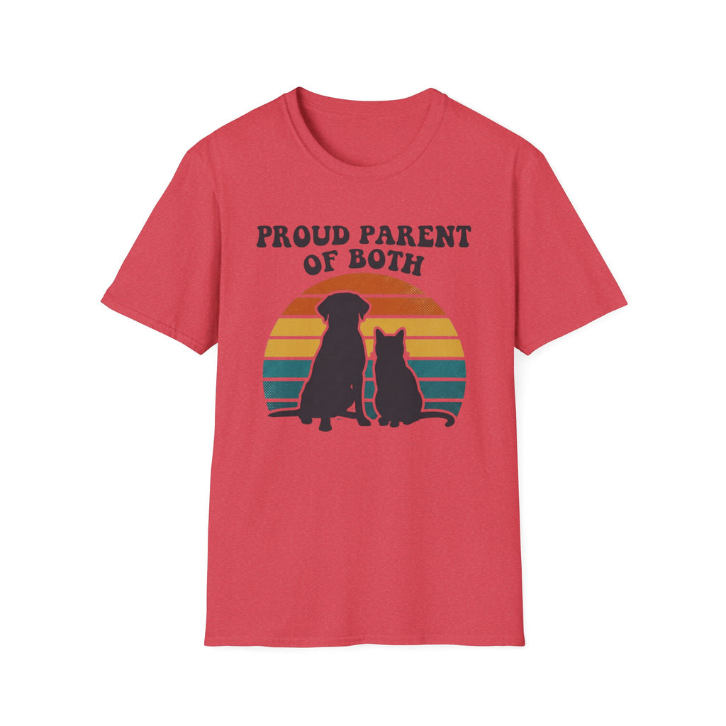 Proud Parent of Both T‑Shirt — Dog & Cat Pet Lover Tee