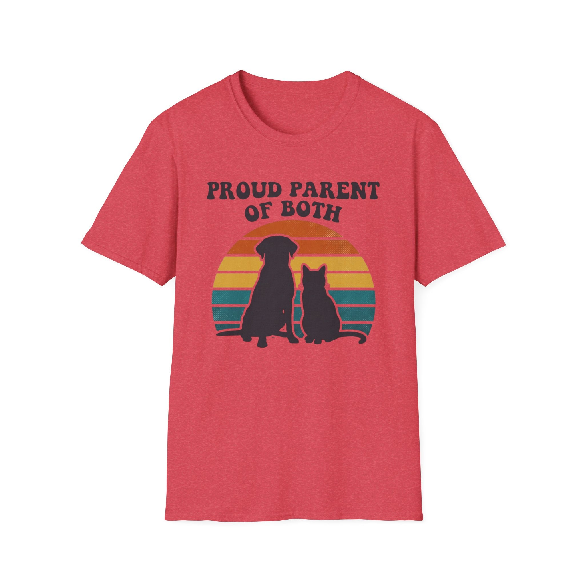 Proud Parent of Both T‑Shirt — Dog & Cat Pet Lover Tee