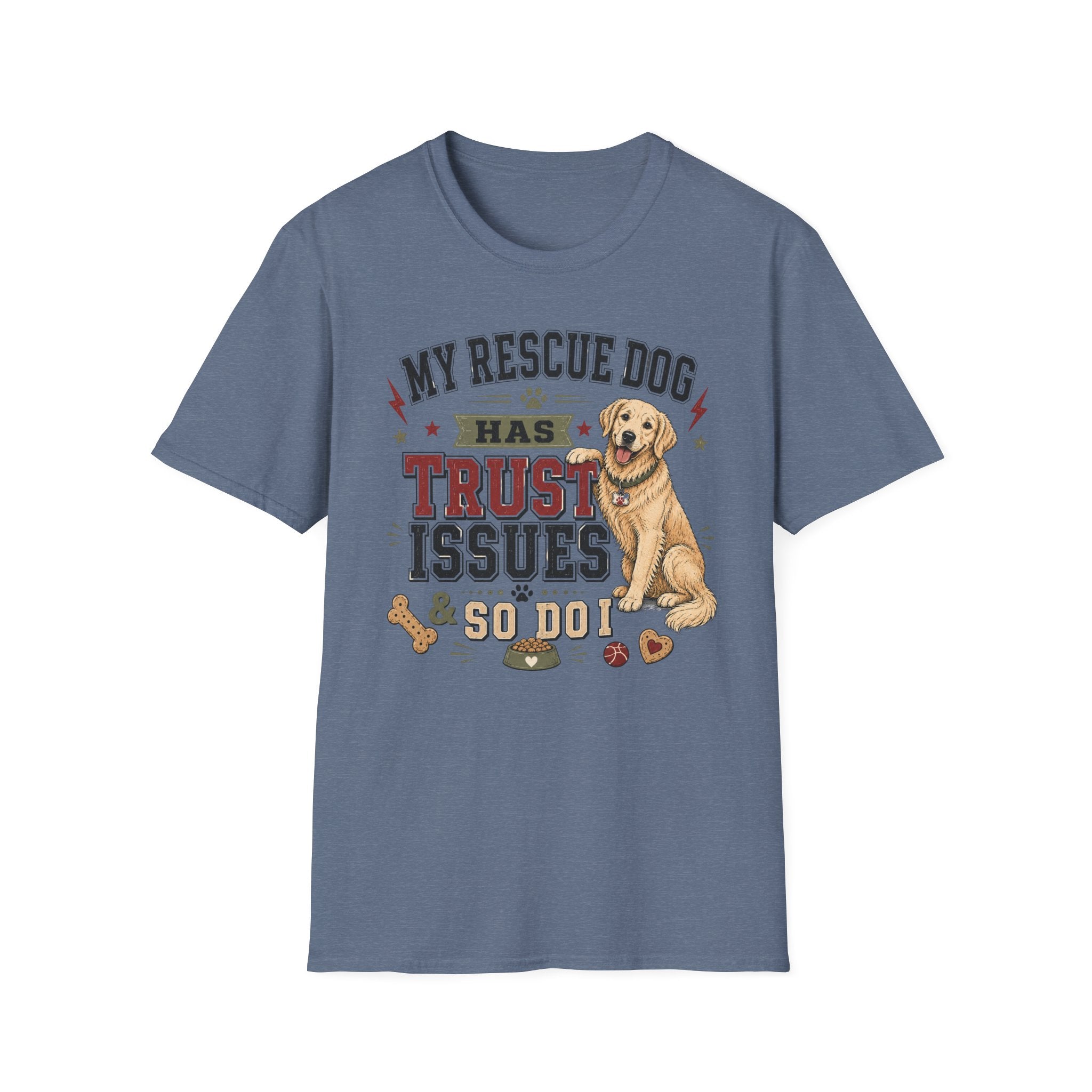 My Rescue Dog Has Trust Issues T-Shirt —Golden Retriever Rescue Dog Owner Tee