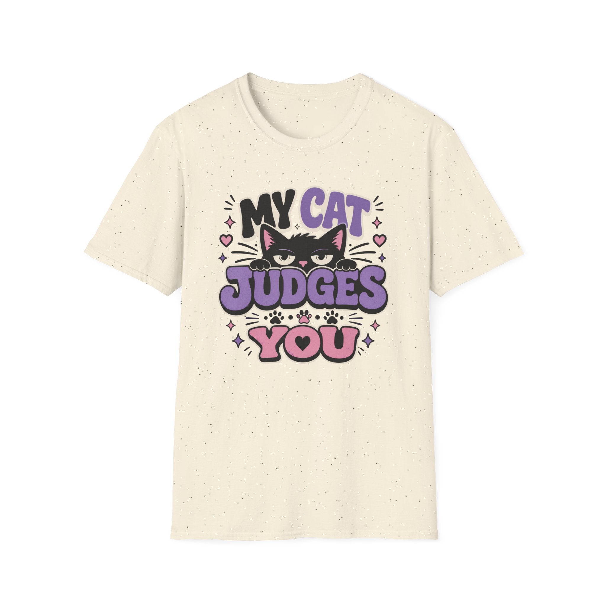 'My Cat Judges You' Cute Funny Cat Graphic Tee