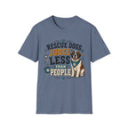 Rescue Dogs Judge Less Than People T-Shirt — Cute St. Bernard Rescue Tee