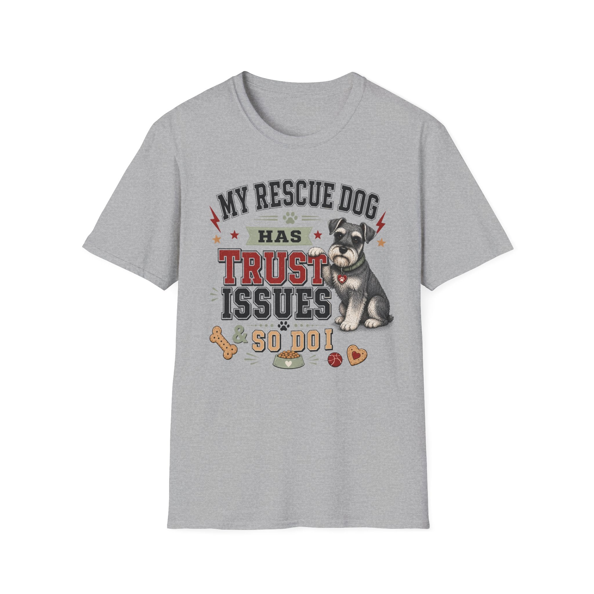 My Rescue Dog Has Trust Issues T-Shirt —Schnauzer Rescue Dog Owner Tee