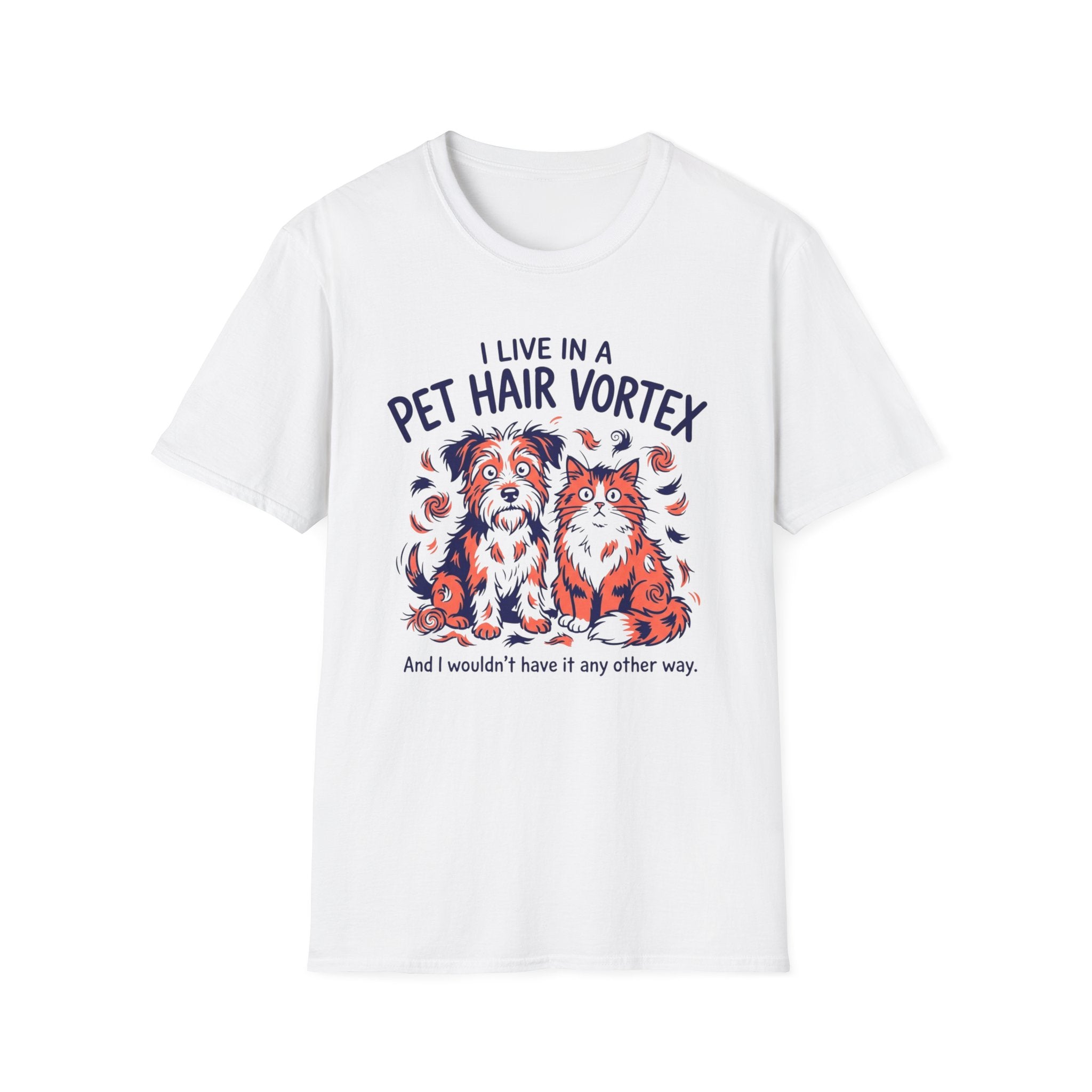 Pet Hair Vortex T-Shirt — Funny Dog & Cat Shedding Graphic Tee