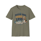 Rescue Dogs Judge Less Than People T-Shirt — Cute Basset Hound Rescue Tee