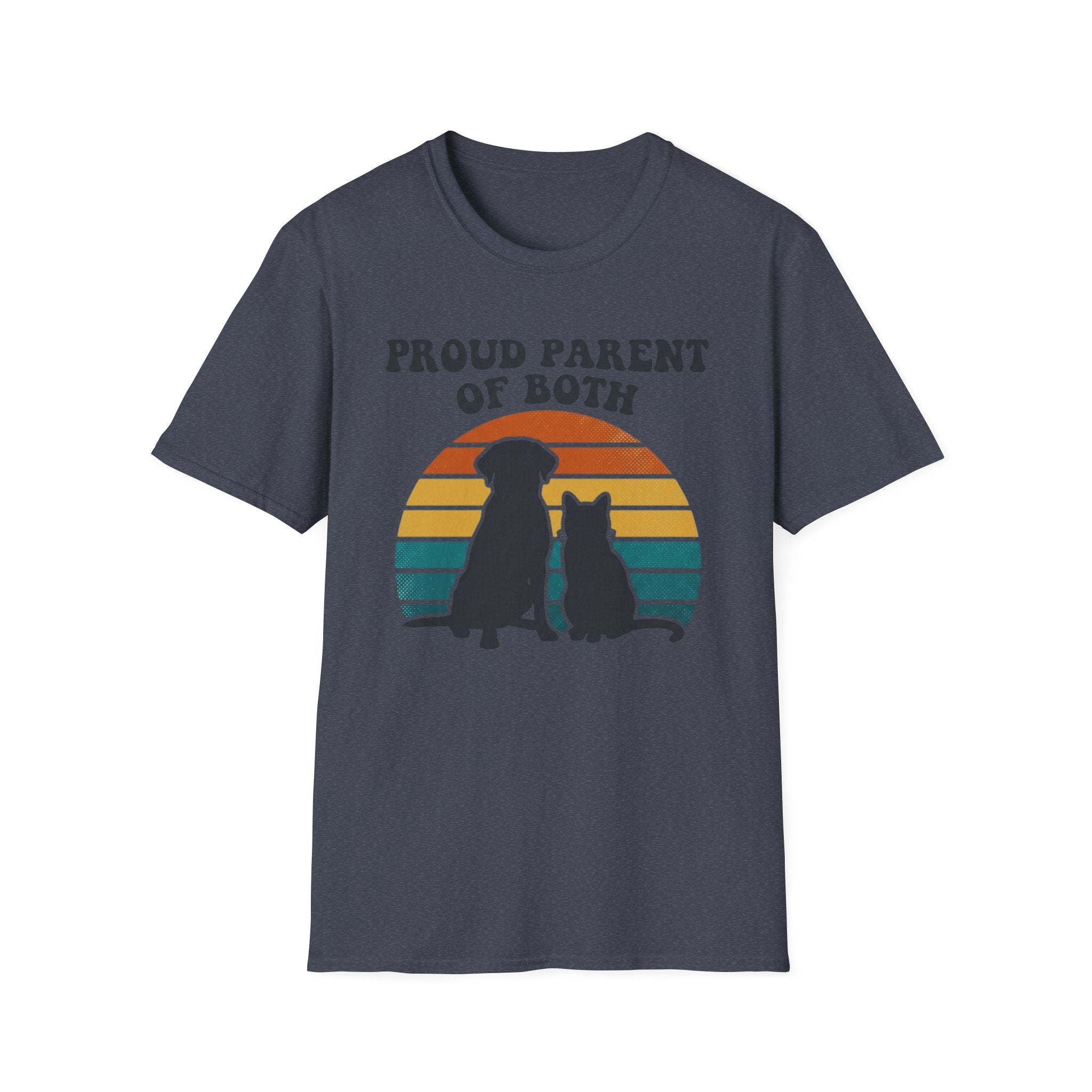 Proud Parent of Both T‑Shirt — Dog & Cat Pet Lover Tee