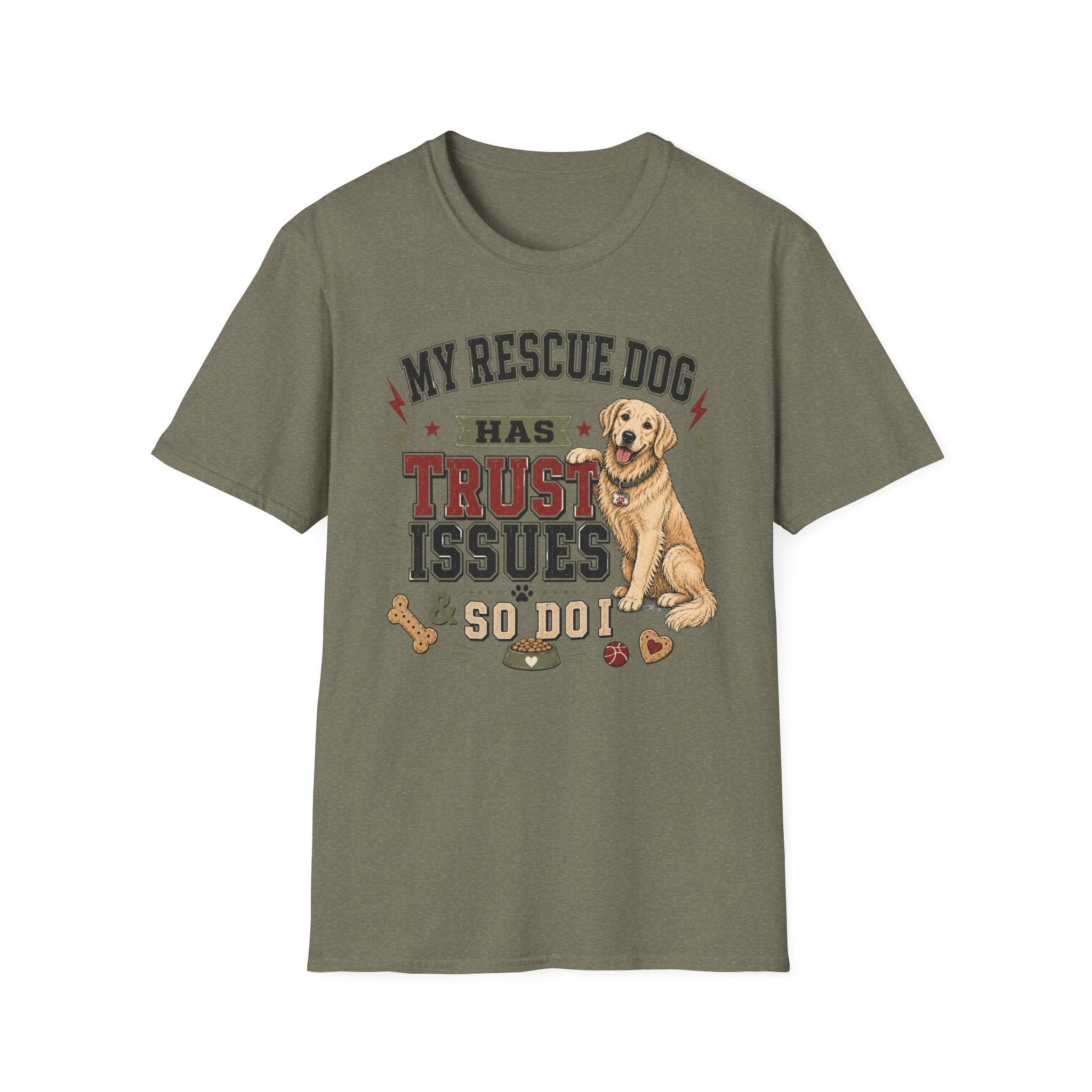 My Rescue Dog Has Trust Issues T-Shirt —Golden Retriever Rescue Dog Owner Tee