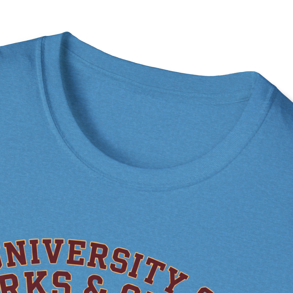 University of Barks & Spirits T-Shirt – "In Dogs We Trust" Crest Tee