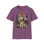 Husky Lantern T-Shirt — Retro Camping Dog Tee