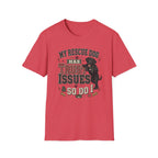 My Rescue Dog Has Trust Issues T-Shirt —Black Lab Rescue Dog Owner Tee