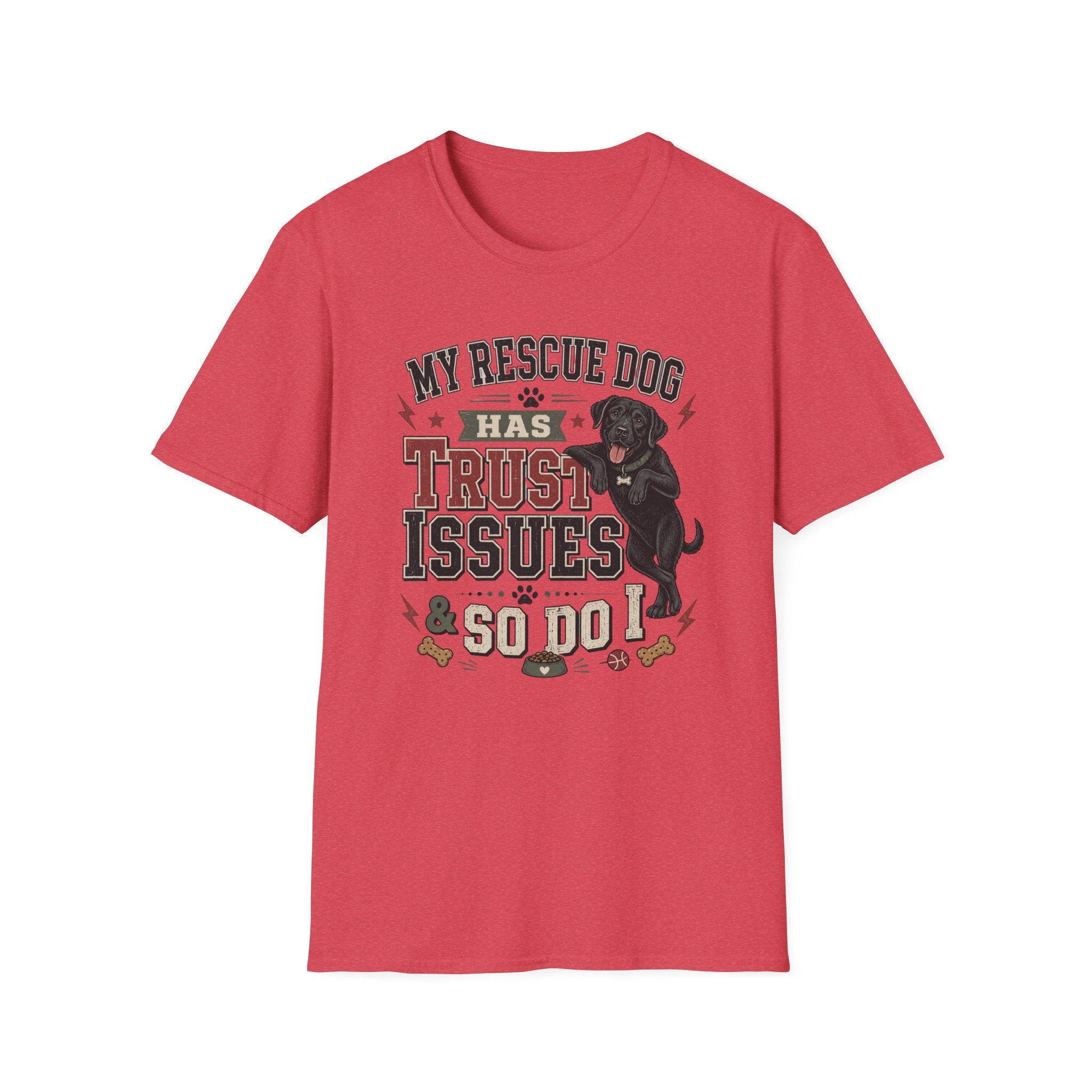 My Rescue Dog Has Trust Issues T-Shirt —Black Lab Rescue Dog Owner Tee