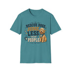 Rescue Dogs Judge Less Than People T-Shirt — Cute Golden Doodle Rescue Tee