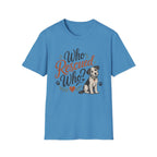 Who Rescued Who? Rescue Dog T-Shirt - Adopted Pet Lover Tee
