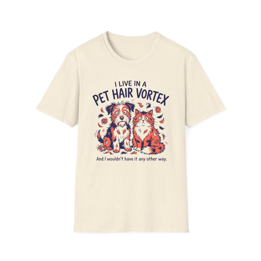 Pet Hair Vortex T-Shirt — Funny Dog & Cat Shedding Graphic Tee