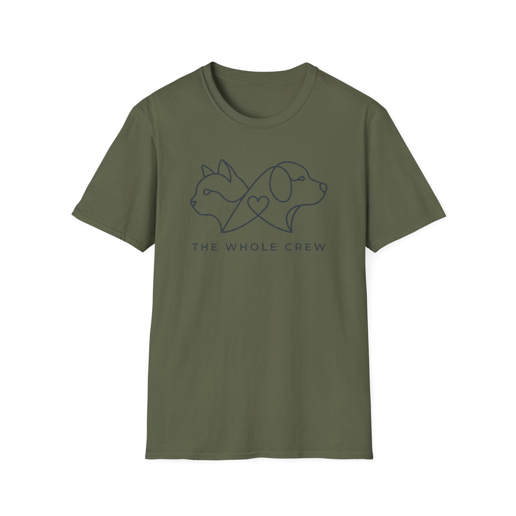 Dog & Cat Crew T‑Shirt — The Whole Crew Pet Lover Tee