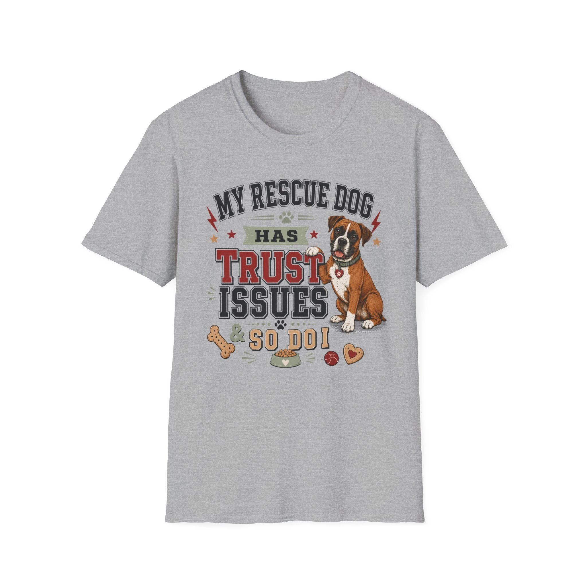 My Rescue Dog Has Trust Issues T-Shirt —Boxer Rescue Dog Owner Tee