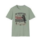My Rescue Dog Has Trust Issues T-Shirt —Black Lab Rescue Dog Owner Tee