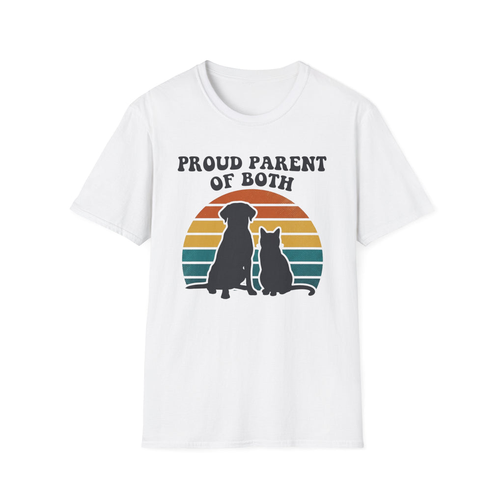 Proud Parent of Both T‑Shirt — Dog & Cat Pet Lover Tee