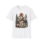 Husky Lantern T-Shirt — Retro Camping Dog Tee