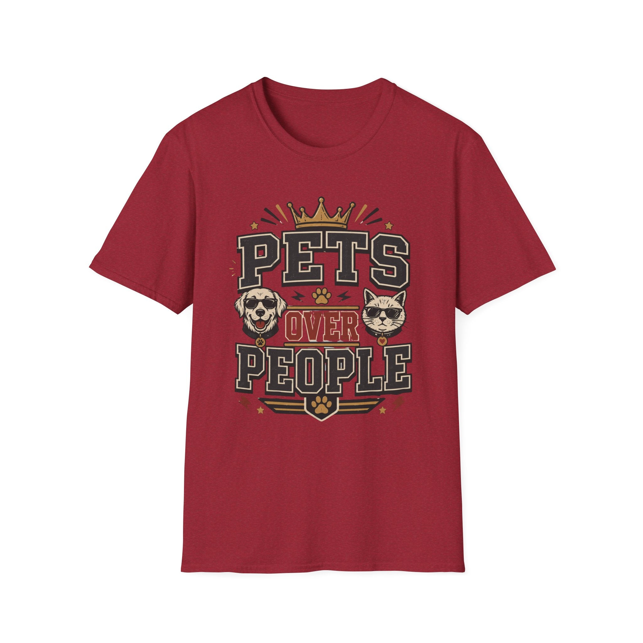 Pets Over People T-Shirt — Funny Dog & Cat Lover Tee