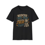 Rescue Dog Mom T-Shirt — "Professional Treat Dealer" Cute Rescue Puppy Tee