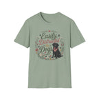 Easily Distracted By Dogs T-Shirt — Cute Black Lab Floral Dog Lover Tee
