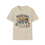 Rescue Dogs Judge Less Than People T-Shirt — Cute St. Bernard Rescue Tee