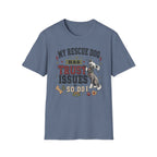 My Rescue Dog Has Trust Issues T-Shirt —Chinese Crested Rescue Dog Owner Tee