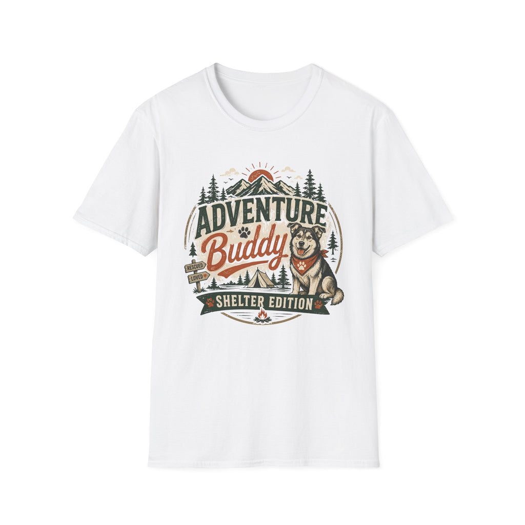 Adventure Buddy T-Shirt — Shelter Edition Dog Hiking Tee