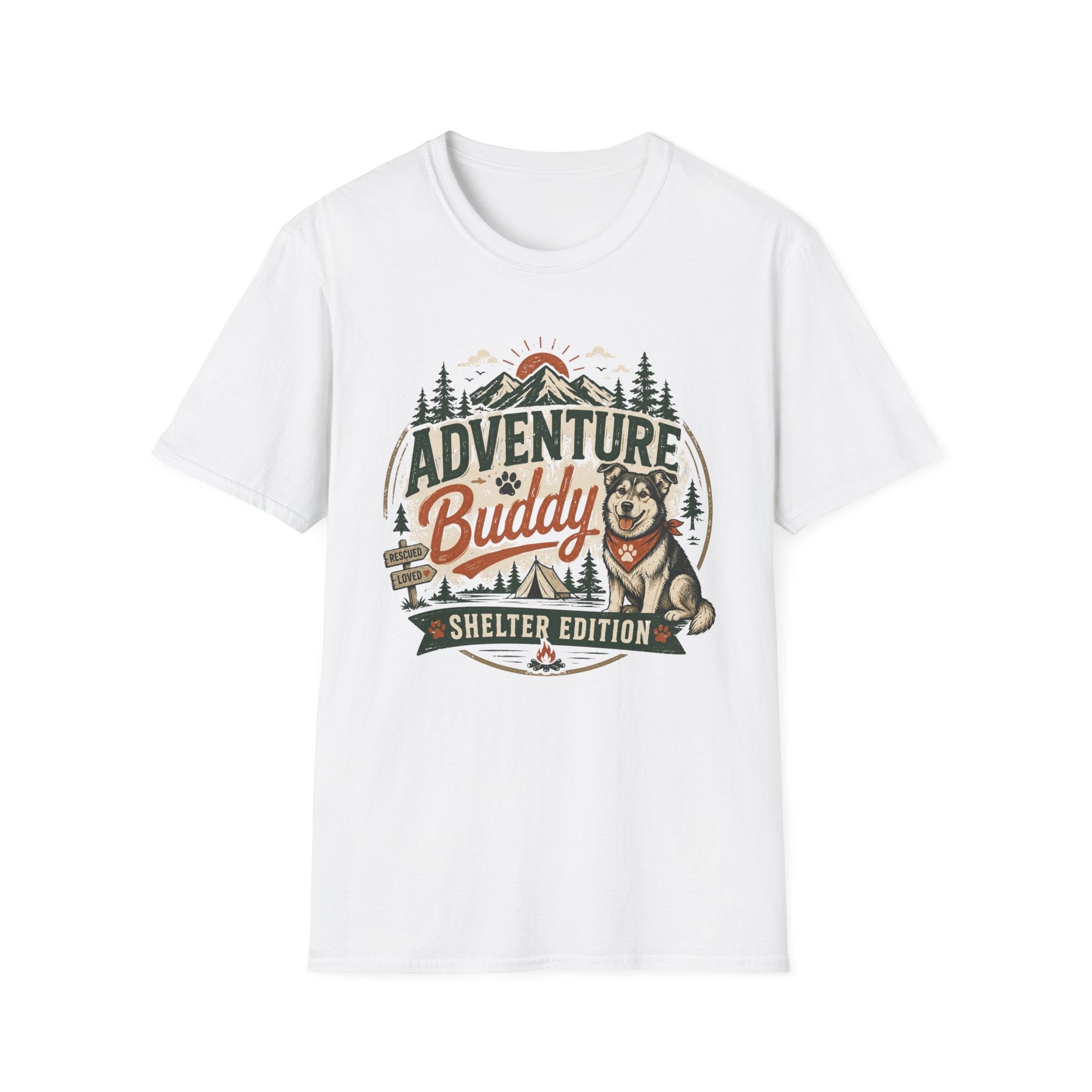 Adventure Buddy T-Shirt — Shelter Edition Dog Hiking Tee