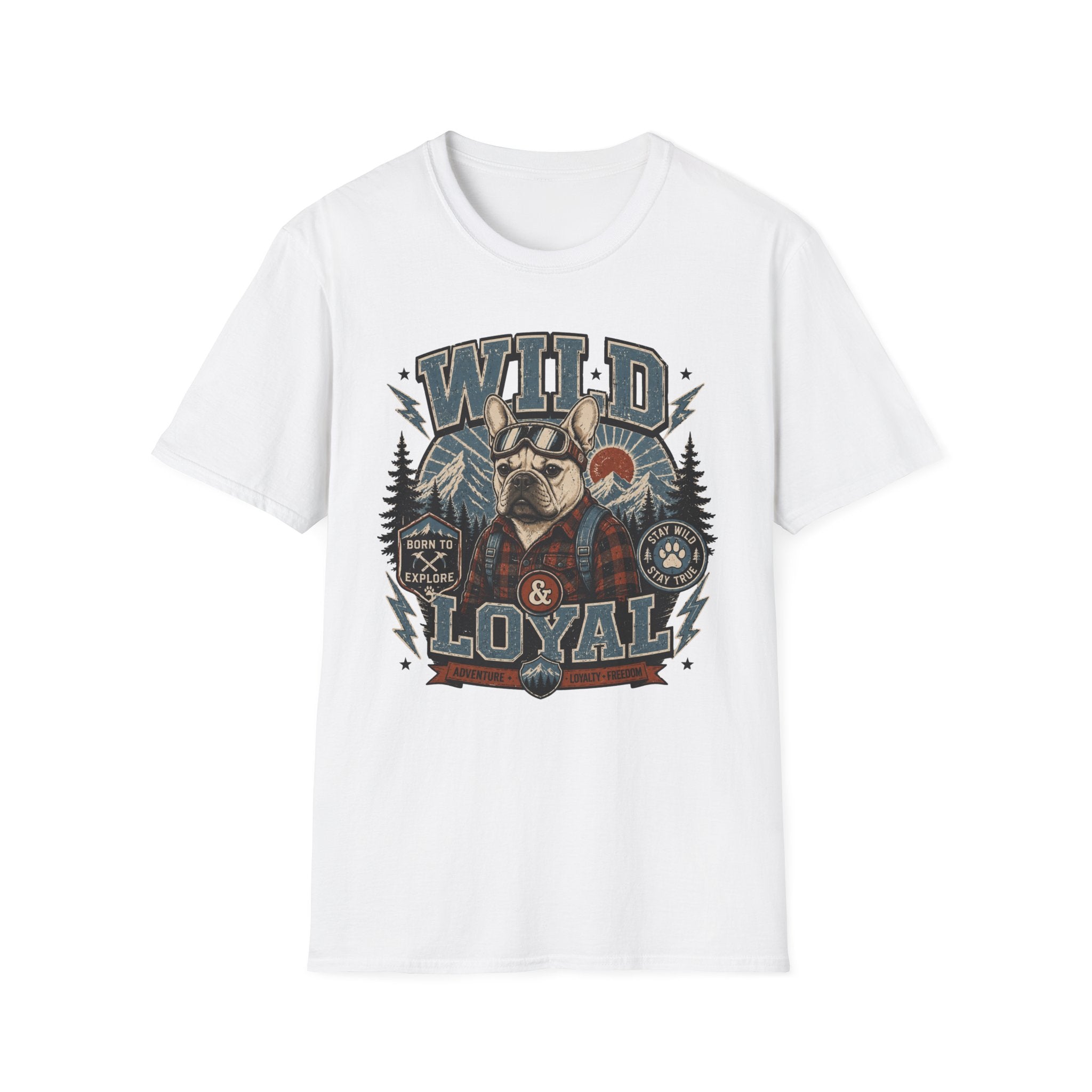 Wild & Loyal French Bulldog T-Shirt — Retro Outdoors Dog Tee